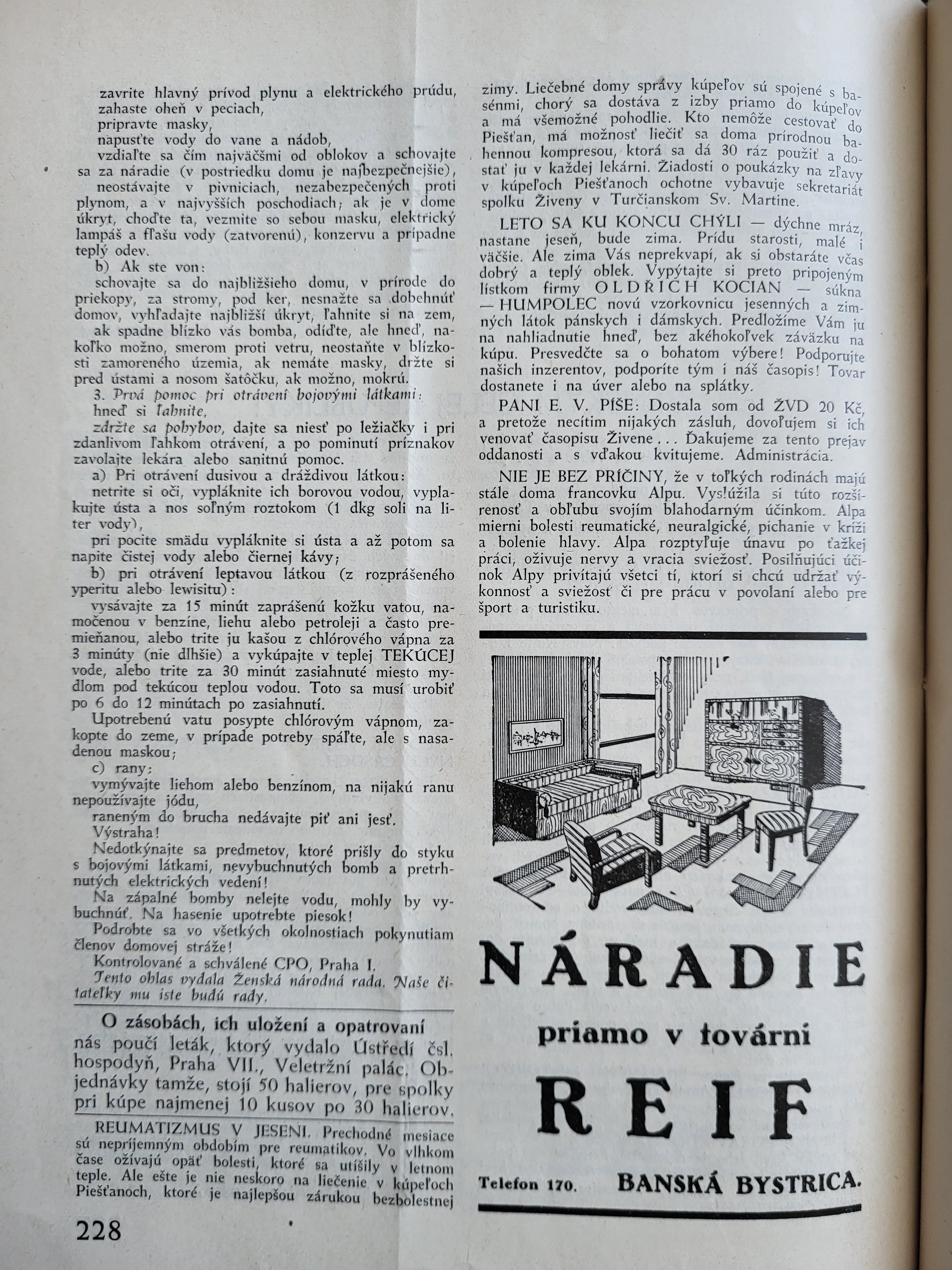 Článok Úloha žien v brannosti, Živena 1938, časť II.