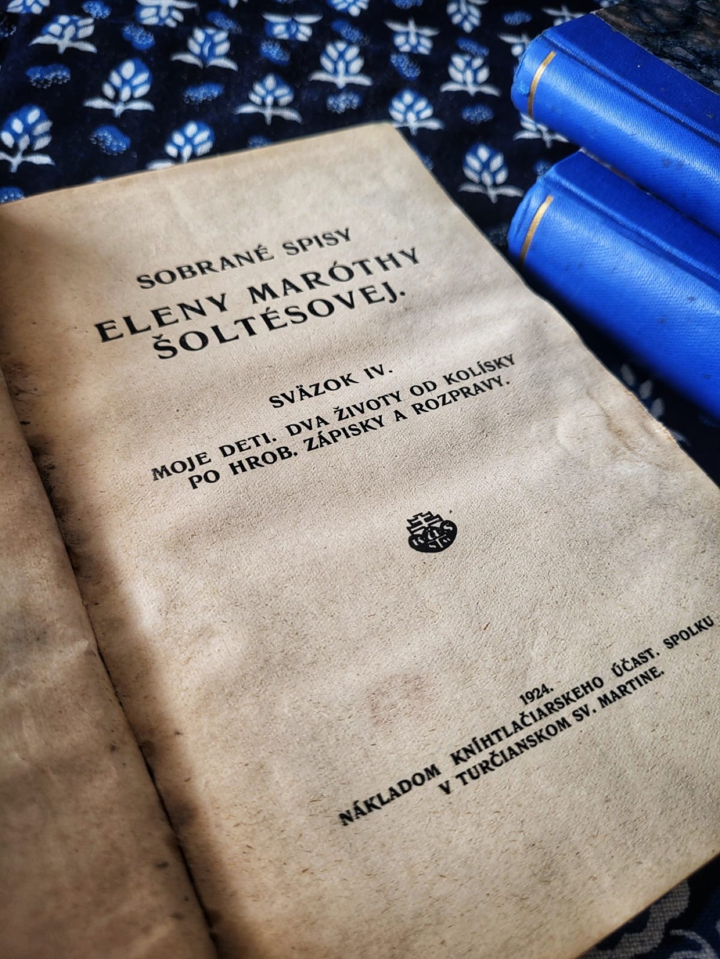 Sobrané spisy Eleny Maróthy Šoltésovej, vydané nákladom kníhtlačiarskeho účast. spolku v Turčianskom Sv. Martine, 1924
