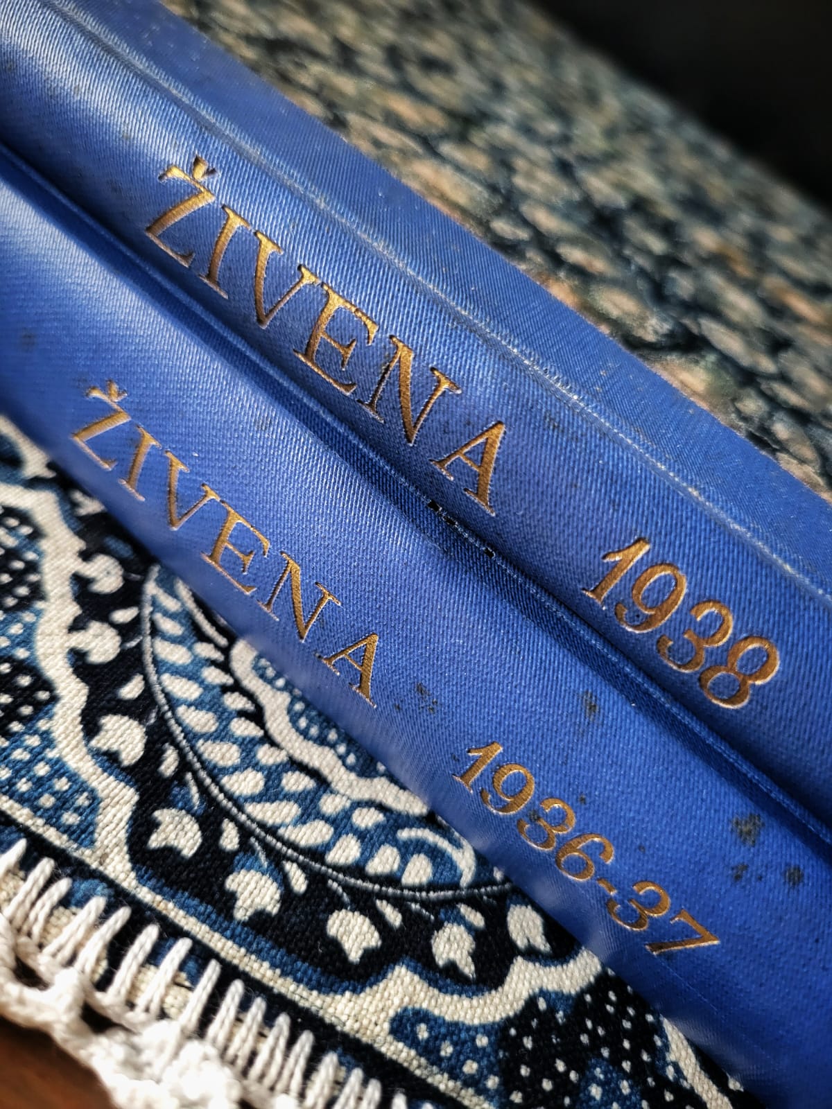 Dva zväzky časopisu Živena z roku 1938 a 1936–37